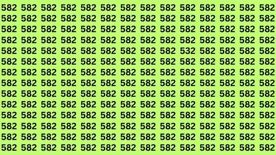 Brain Test: If you have Eagle Eyes Find the Number 532 in 15 Secs