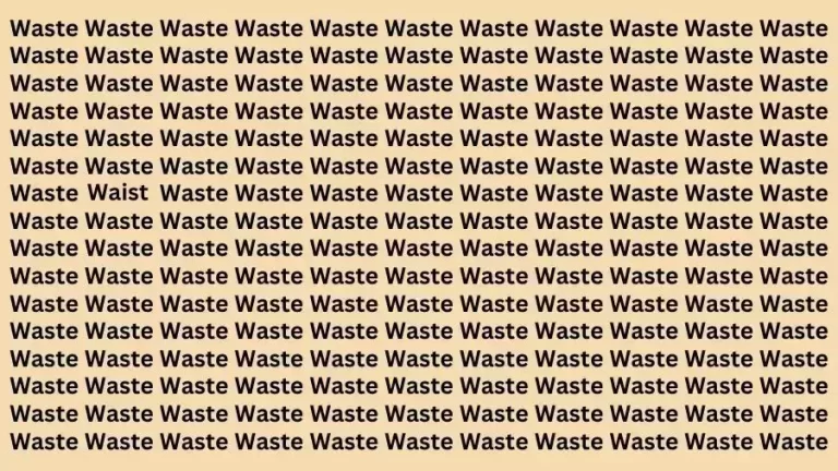 Observation Brain Test: If you have Hawk Eyes Find the Waist among Waste in 15 Secs