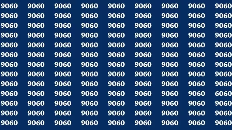 Brain Test: If you have Eagle Eyes Find the Number 6060 in 15 Secs