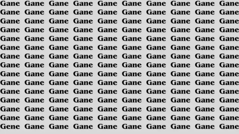 Observation Brain Test: If you have Eagle Eyes Find the Word Gene in 15 Secs