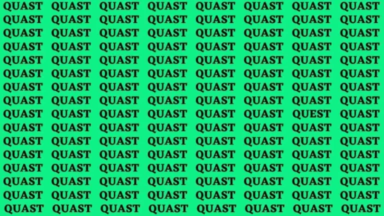 Observation Brain Test: If you have Sharp Eyes Find the word Quest in 20 Secs