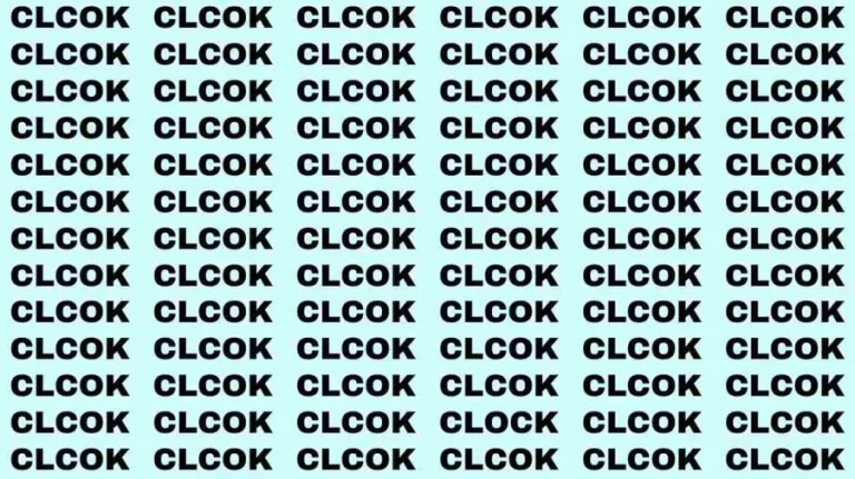 Observation Brain Test: If you have Sharp Eyes Find the word Clock in 20 Secs