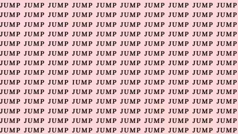 Optical Illusion Brain Test: If you have Hawk Eyes find the Word lump among Jump in 15 Secs