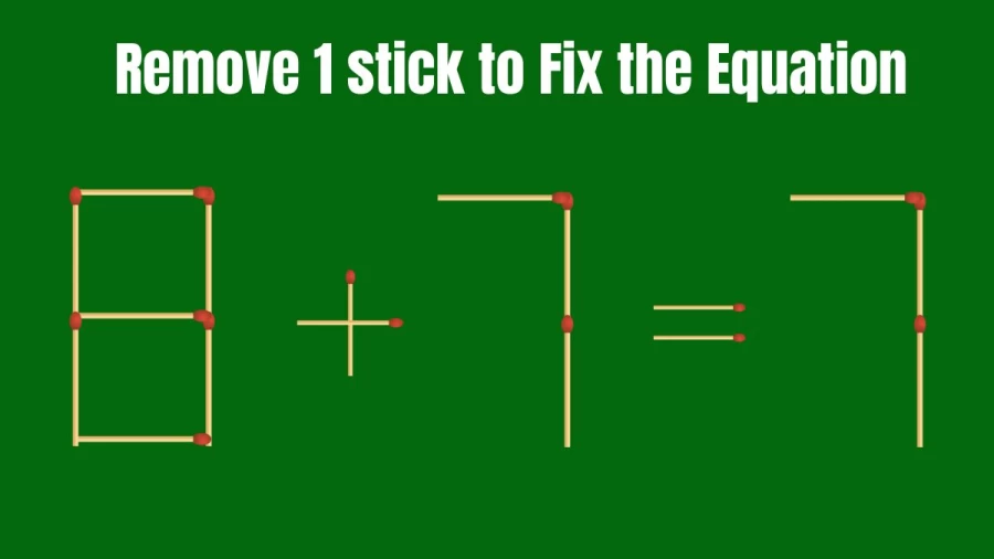 Brain Teaser: Can You Remove 1 Matchstick To Fix The Equation Within 30 Secs? Maths Puzzle
