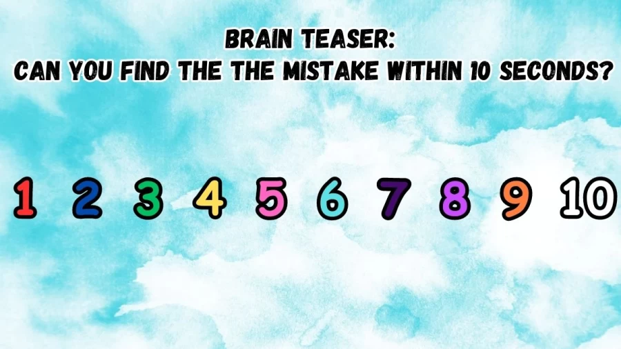 Brain Teaser: Can you find the Mistake within 10 Seconds?