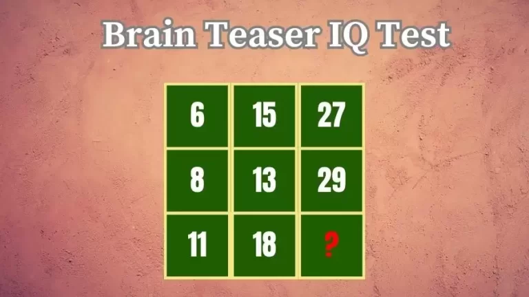 Brain Teaser IQ Test: Find the Missing Value in 15 Secs