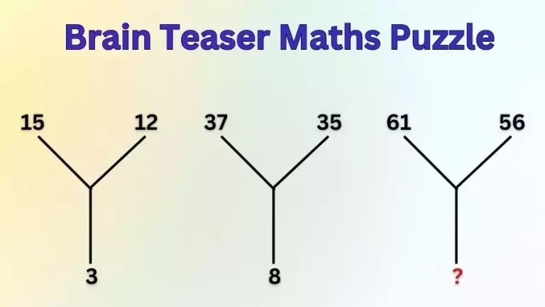 Brain Teaser Maths Puzzle: What Number Should Replace the Question Mark?