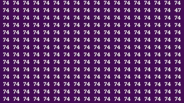 Brain Test: You need a High IQ Find the Number 47 among 74 within 12 Seconds