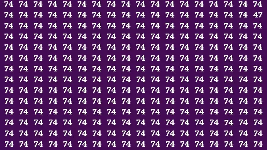 Brain Test: You need a High IQ Find the Number 47 among 74 within 12 Seconds