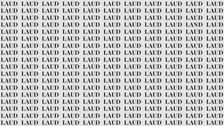 If you have Eagle Eyes find the Word Land among Laud in 10 Secs | Observation Skill Test