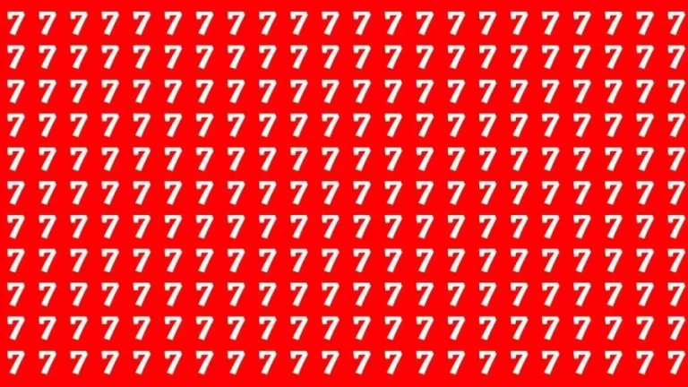 Observation Brain Challenge: If You Have Sharp Eyes Find 8 among the 7s within 20 Seconds?