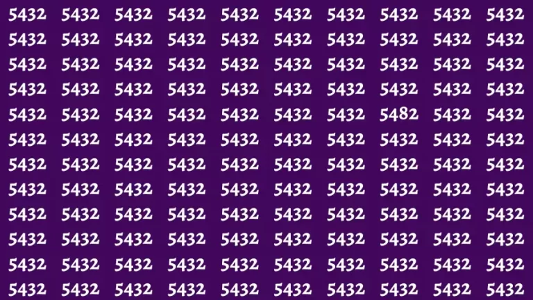 Observation Brain Games: If you have Sharp Eyes Find the number 5482 among 5432 in 20 Secs