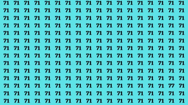 Observation Brain Test: If you have Keen Eyes Find the Number 77 in 15 Secs