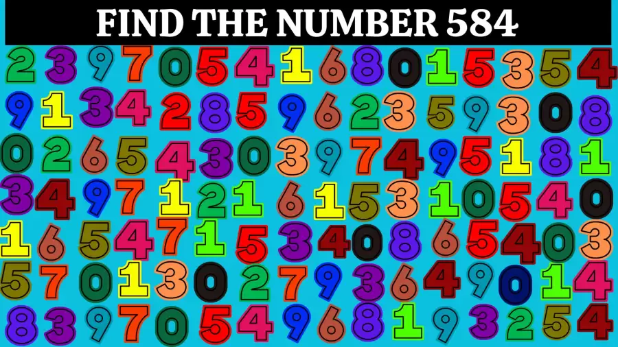 Only 20/20 HD Vision People can Find the Number 584 in 10 Secs