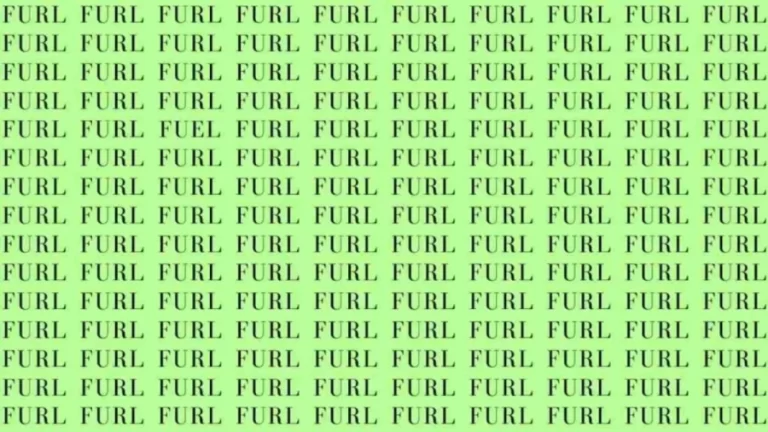 Observation Skill Test: If you have Eagle Eyes find the Word Fuel among Furl in 05 Secs