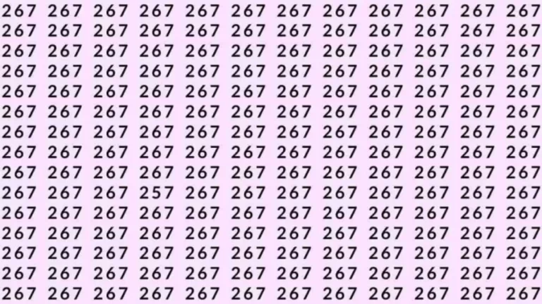 Observation Skills Test: If you have Eagle Eyes Find the number 257 among 267 in 9 Seconds?