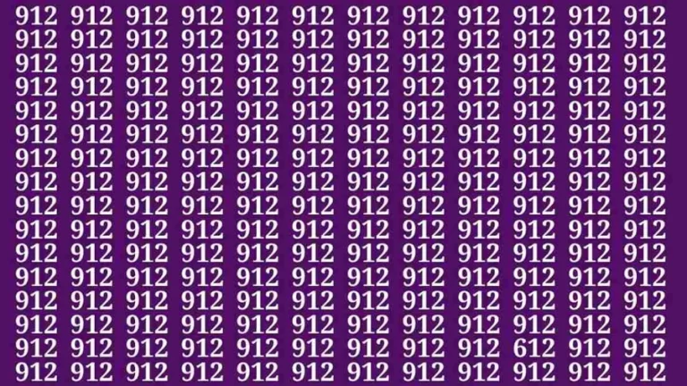 Observation Brain Test: If you have Eagle Eyes Find the number 612 in 14 Secs