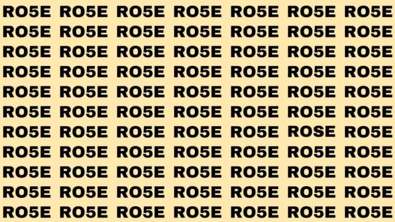 Brain Test: If you have Eagle Eyes Find the Word Rose in 14 Secs