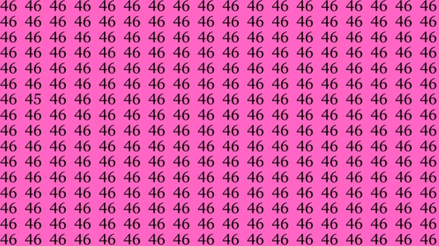 Optical Illusion Brain Test: If you have Eagle Eyes find the Number 45 among 46 in 12 Seconds