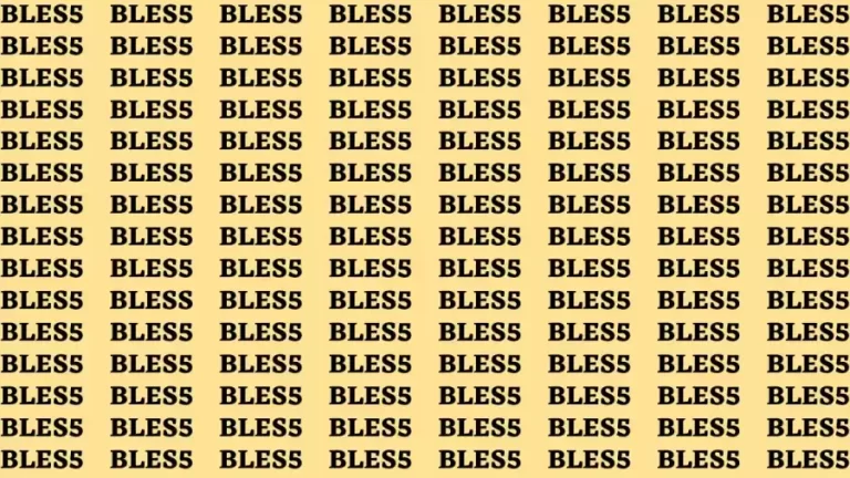 Brain Test: If you have Hawk Eyes Find the Word Bless in 15 Secs