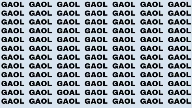 Observation Brain Test: If you have Sharp Eyes Find the Word Goal in 15 Secs