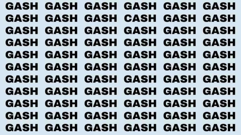 Observation Brain Test: If you have Sharp Eyes Find the Word Cash in 15 Secs