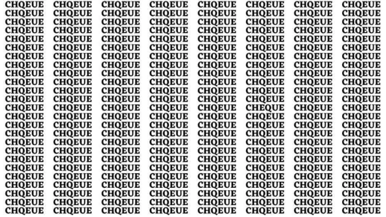 Observation Brain Test: If you have Sharp Eyes Find the word Cheque in 20 Secs