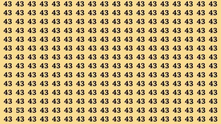 Observation Brain Test: If you have Sharp Eyes Find the number 53 in 20 Secs