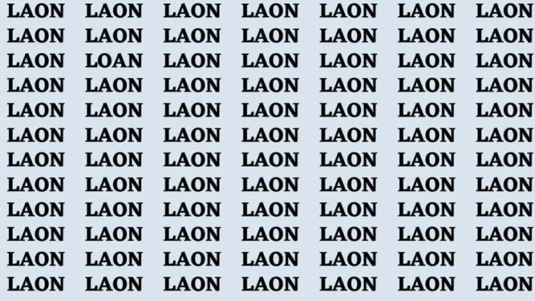 Observation Brain Test: If you have 50/50 vision find the word Loan in 15 Seconds