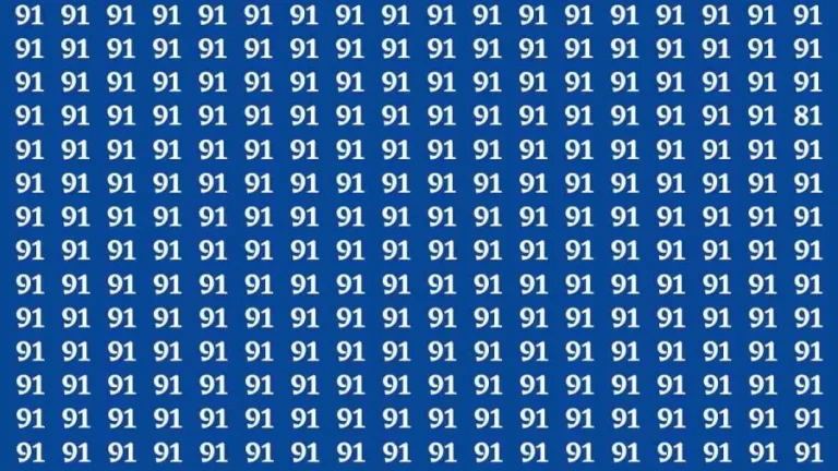 Observation Brain Test: If you have Hawk Eyes Find the Number 81 in 15 Secs