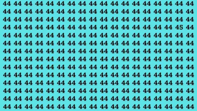 Observation Brain Test: If you have Keen Eyes Find the Number 45 in 15 Secs