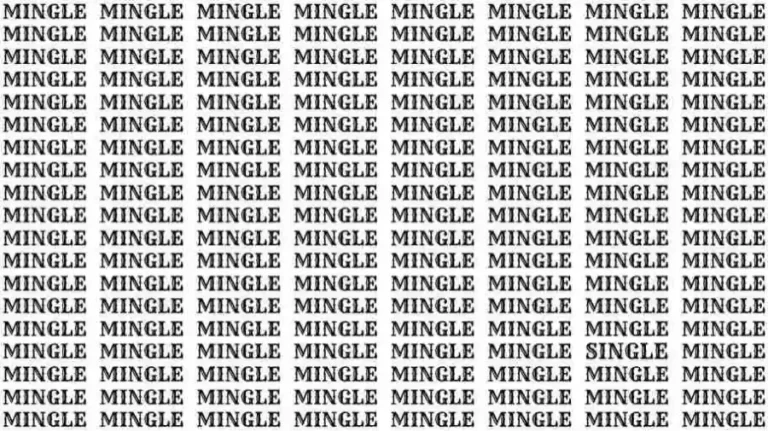 Optical Illusion Challenge: If you have Hawk Eyes Find the Word Single among Mingle in 7 Seconds?