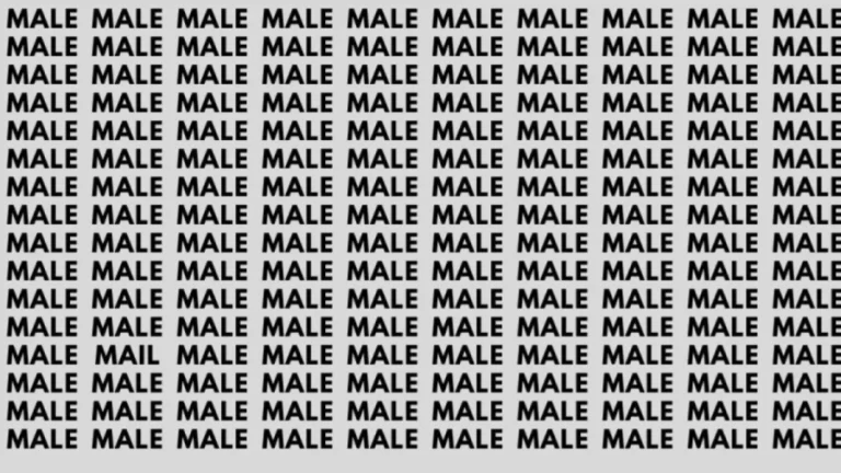 Observation Brain Test: If you have Hawk Eyes Find the Word Mail among Male in 15 Secs