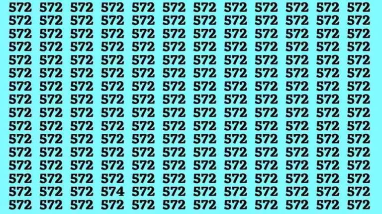 Observation Brain Test: If you have Keen Eyes Find the Number 574 among 572 in 15 Secs