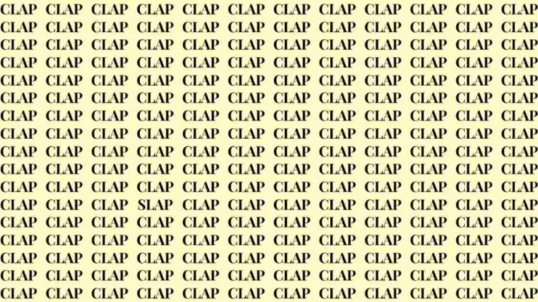 Observation Skill Test: If you have Eagle Eyes find the Word Slap among Clap in 10 Secs