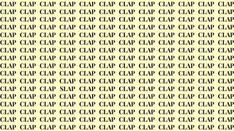 Observation Skill Test: If you have Eagle Eyes find the Word Slap among Clap in 10 Secs