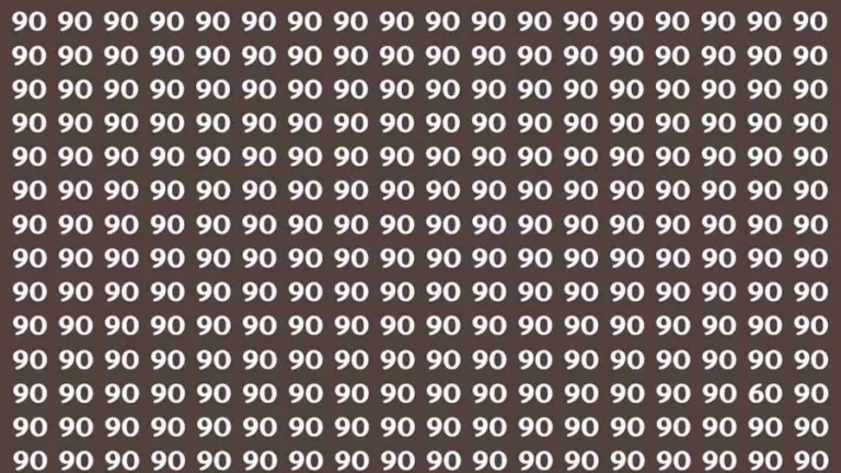 Brain Test: If you have Eagle Eyes Find the Number 60 in 15 Secs