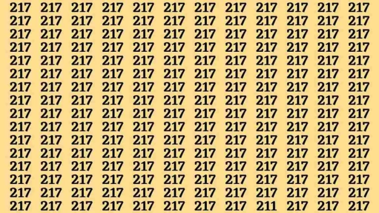 Observation Brain Test: If you have Hawk Eyes Find the Number 211 in 15 Secs