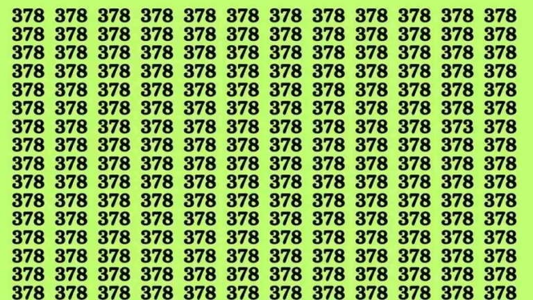 Observation Brain Test: If you have Sharp Eyes Find the number 373 among 378 in 20 Secs