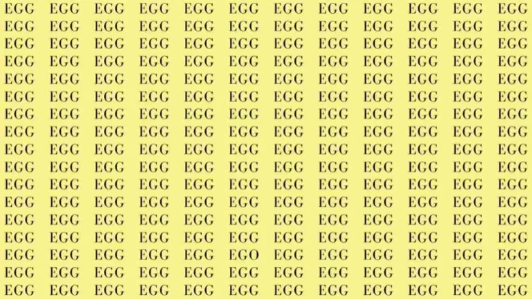 Optical Illusion Brain Test: If you have Eagle Eyes find the Word Ego among Egg in 10 Secs