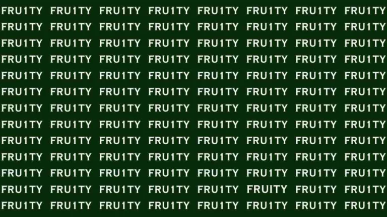 Brain Teaser: If you have Eagle Eyes Find the Word Fruity in 12 Secs