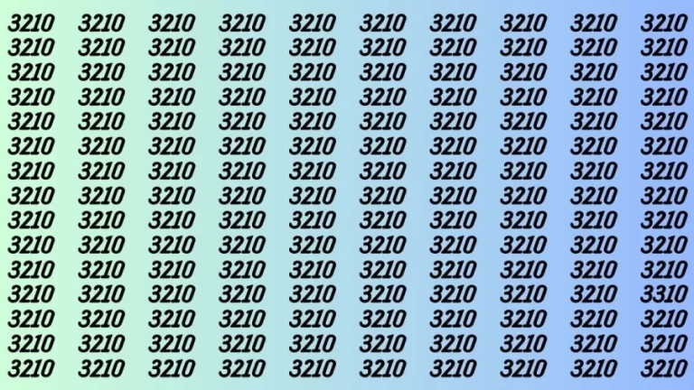 Brain Test: If you have Eagle Eyes Find the Number 3310 in 15 Secs