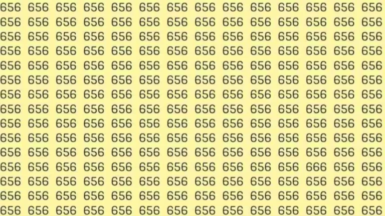 Optical Illusion Test: If you have Eagle Eyes Find the number 666 among 656 in 10 Seconds?