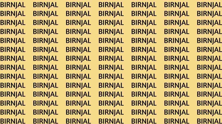 Observation Brain Test: If you have Eagle Eyes Find the Word Brinjal in 18 Secs
