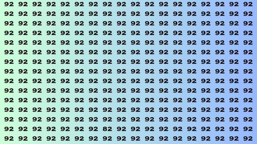 Brain Test: If you have Eagle Eyes Find the Number 82 in 15 Secs