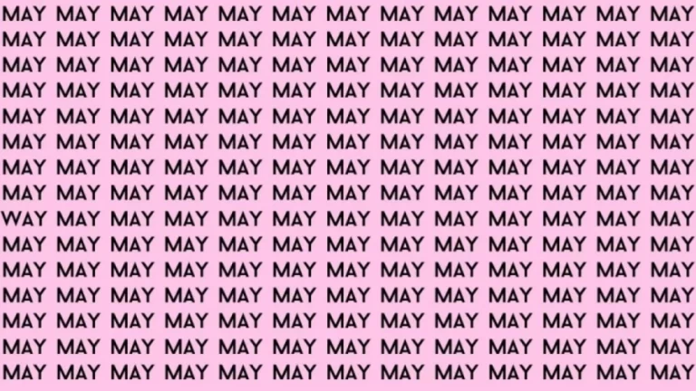 Observation Brain Test: If you have Sharp Eyes Find the Word Way among May in 20 Secs