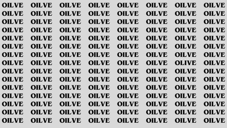 Brain Teaser: If you have Hawk Eyes Find the Word Olive in 15 Secs