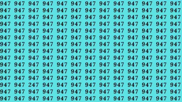 Optical Illusion Brain Test: If you have eagle eyes find 247 among 947 in 5 Seconds?