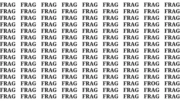 Observation Brain Test: If you have 50/50 vision find the word Frog in 15 Seconds