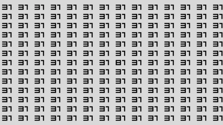 Observation Brain Test: If you have Eagle Eyes Find the Number 81 among 31 in 12 Secs